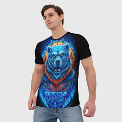 Футболка мужская Ледяной белый русский медведь, цвет: 3D-принт — фото 2