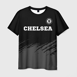 Мужская футболка Chelsea sport на темном фоне посередине