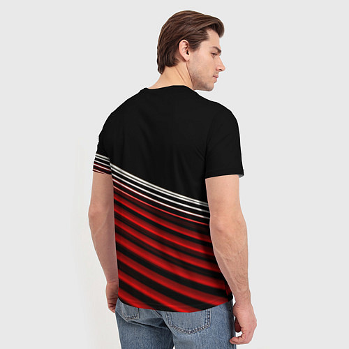 Мужская футболка Stellar Blade Eve black red / 3D-принт – фото 4