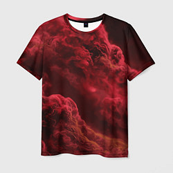 Мужская футболка Красный густой дым инферно - inferno red