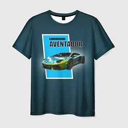 Мужская футболка Спортивная машина Lamborghini Aventador