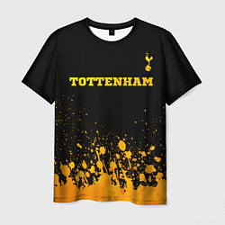 Мужская футболка Tottenham - gold gradient посередине