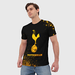 Футболка мужская Tottenham - gold gradient, цвет: 3D-принт — фото 2
