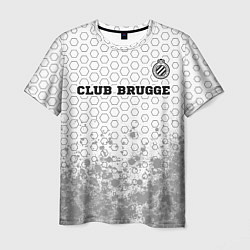 Мужская футболка Club Brugge sport на светлом фоне посередине