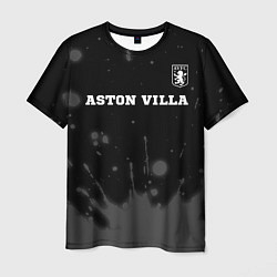 Мужская футболка Aston Villa sport на темном фоне посередине