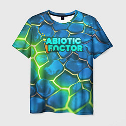 Мужская футболка Abiotic Factor logo bright neon