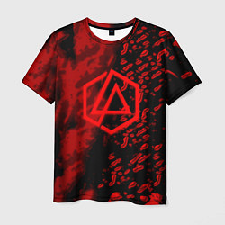 Мужская футболка Linkin park red logo