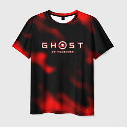 Мужская футболка Ghost of Tsushima огненный стиль