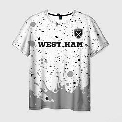 Мужская футболка West Ham sport на светлом фоне посередине