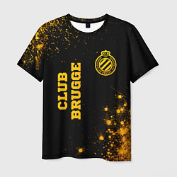 Мужская футболка Club Brugge - gold gradient вертикально