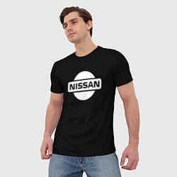 Футболка мужская Nissan logo white, цвет: 3D-принт — фото 2