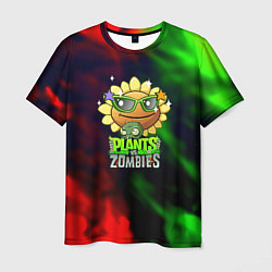 Мужская футболка Plants vs zombies огненный градиент