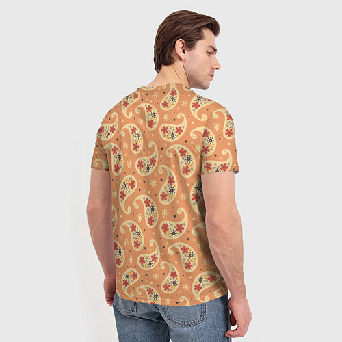 Мужская футболка Цветочный пейсли / 3D-принт – фото 4