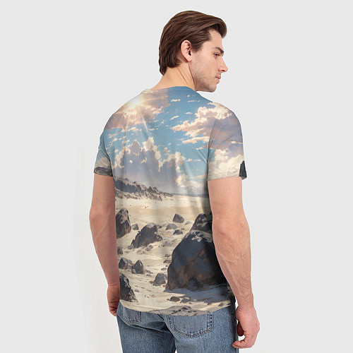 Мужская футболка Аниме пляж / 3D-принт – фото 4