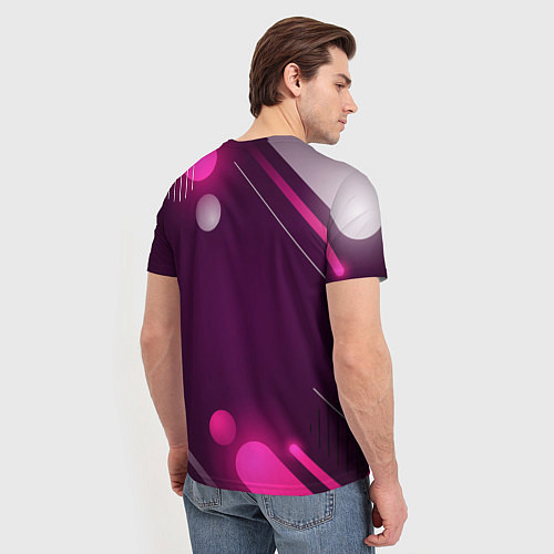 Мужская футболка Стильная сова в одежде / 3D-принт – фото 4