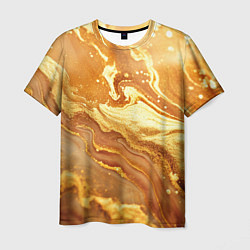 Мужская футболка Жидкое золото текстура