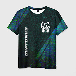 Футболка мужская Deftones glitch blue, цвет: 3D-принт
