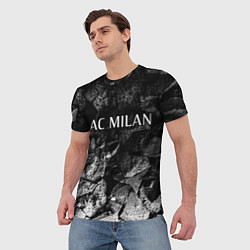 Футболка мужская AC Milan black graphite, цвет: 3D-принт — фото 2