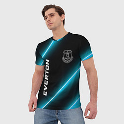 Футболка мужская Everton неоновые лампы, цвет: 3D-принт — фото 2