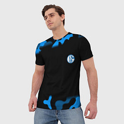 Футболка мужская Schalke 04 fc camo, цвет: 3D-принт — фото 2