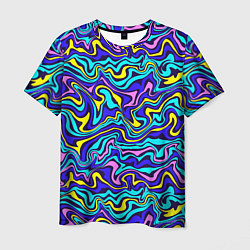 Мужская футболка Psychedelic multicolored pattern