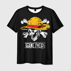 Мужская футболка One piece - череп и кости