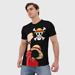 Футболка мужская One piece - Monkey D Luffy, цвет: 3D-принт — фото 2