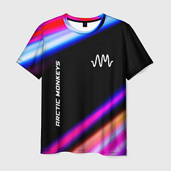 Футболка мужская Arctic Monkeys neon rock lights, цвет: 3D-принт