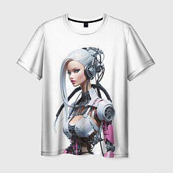 Футболка мужская Cyber warrior Barbie - ai art fantasy, цвет: 3D-принт