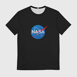 Мужская футболка Nasa logo space blue