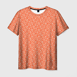 Мужская футболка Оранжевый мелкий рисунок
