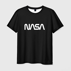 Мужская футболка Nasa white logo