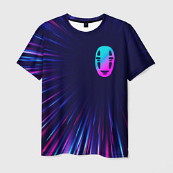 Мужская футболка Spirited Away neon blast lines