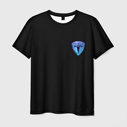 Мужская футболка Tesla logo neon