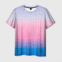 Футболка мужская Tie-dye color gradient: pink-blue, цвет: 3D-принт