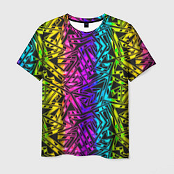 Мужская футболка Абстрактный узор с геометрической концепцией