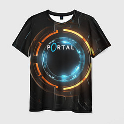 Мужская футболка Portal логотип игры