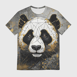 Мужская футболка Панда мозайка - крупная голова