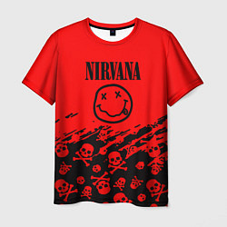 Мужская футболка Nirvana rock skull