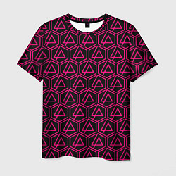 Мужская футболка Linkin park pink logo
