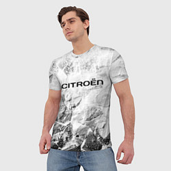Футболка мужская Citroen white graphite, цвет: 3D-принт — фото 2