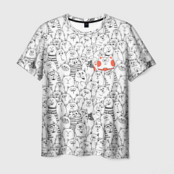 Мужская футболка Румяная киска и серые коты