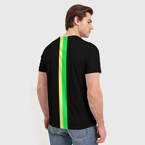 Мужская футболка Opel line geometry / 3D-принт – фото 4