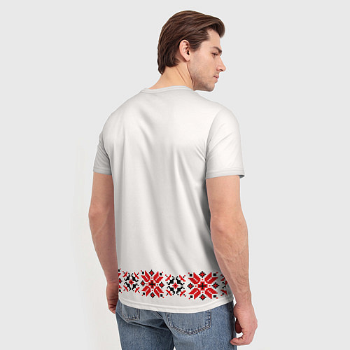 Мужская футболка Вышиванка с символикой защиты рода / 3D-принт – фото 4