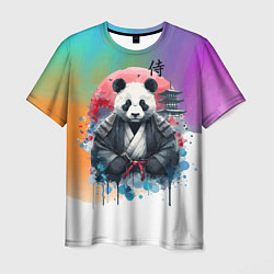 Футболка мужская Panda samurai - Japan, цвет: 3D-принт