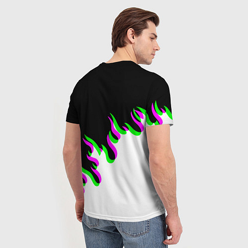 Мужская футболка Doom logo fire demon / 3D-принт – фото 4