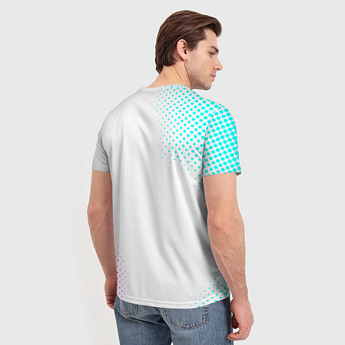 Мужская футболка Ведьмак лого пинк / 3D-принт – фото 4