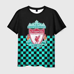 Мужская футболка Liverpool fc sport клетка