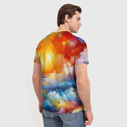 Мужская футболка Закат солнца - разноцветные облака / 3D-принт – фото 4