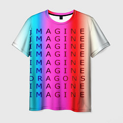 Мужская футболка Imagine Dragons neon rock